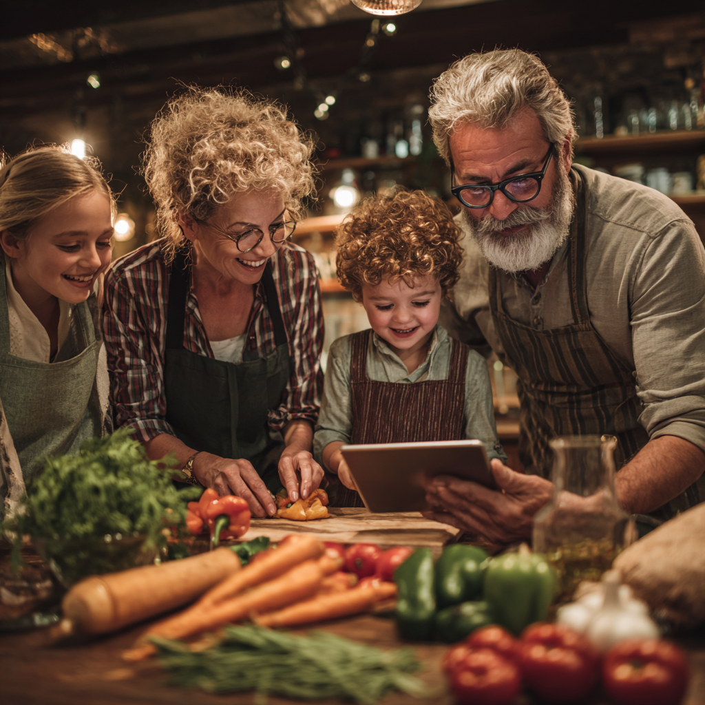 Smiling Hungarian nutritionist with fresh vegetables and meal plans